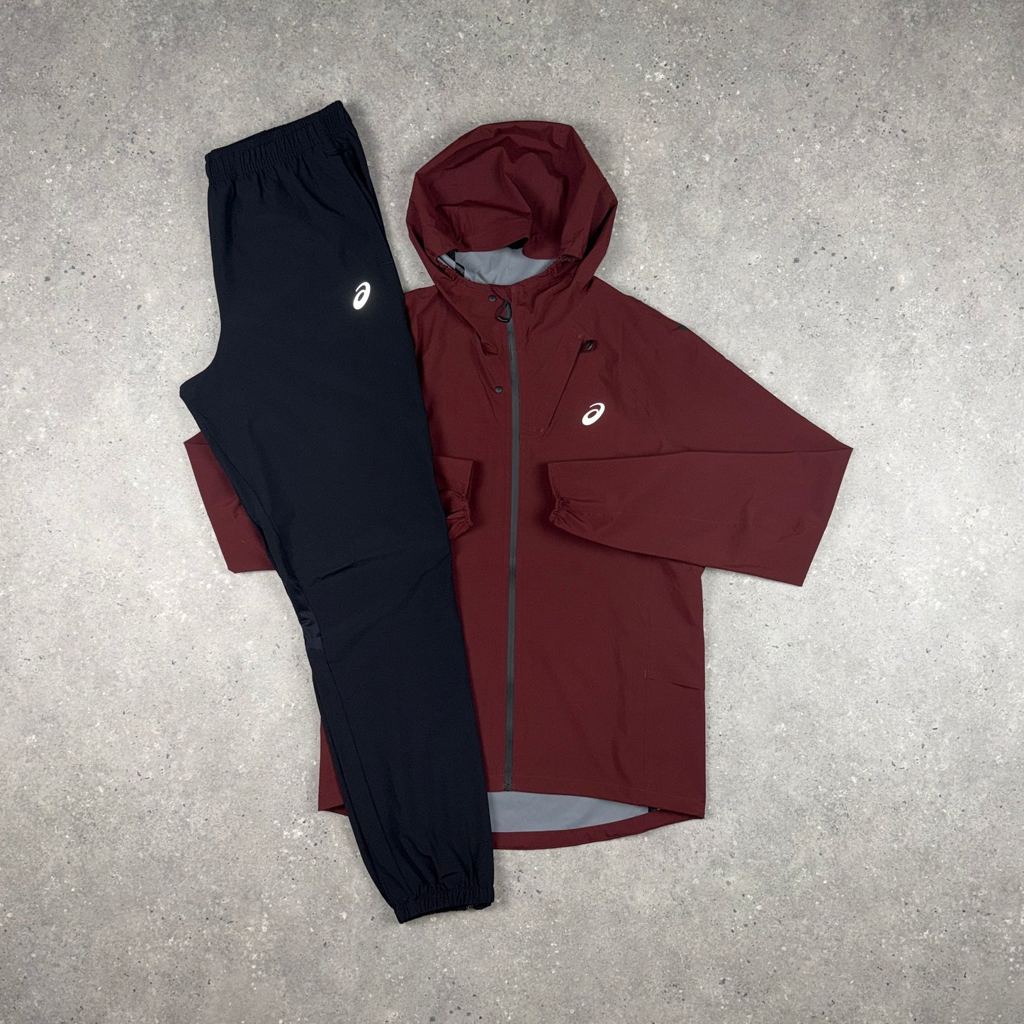 ASICS METARUN JACKET PANTS SET BURGUNDY