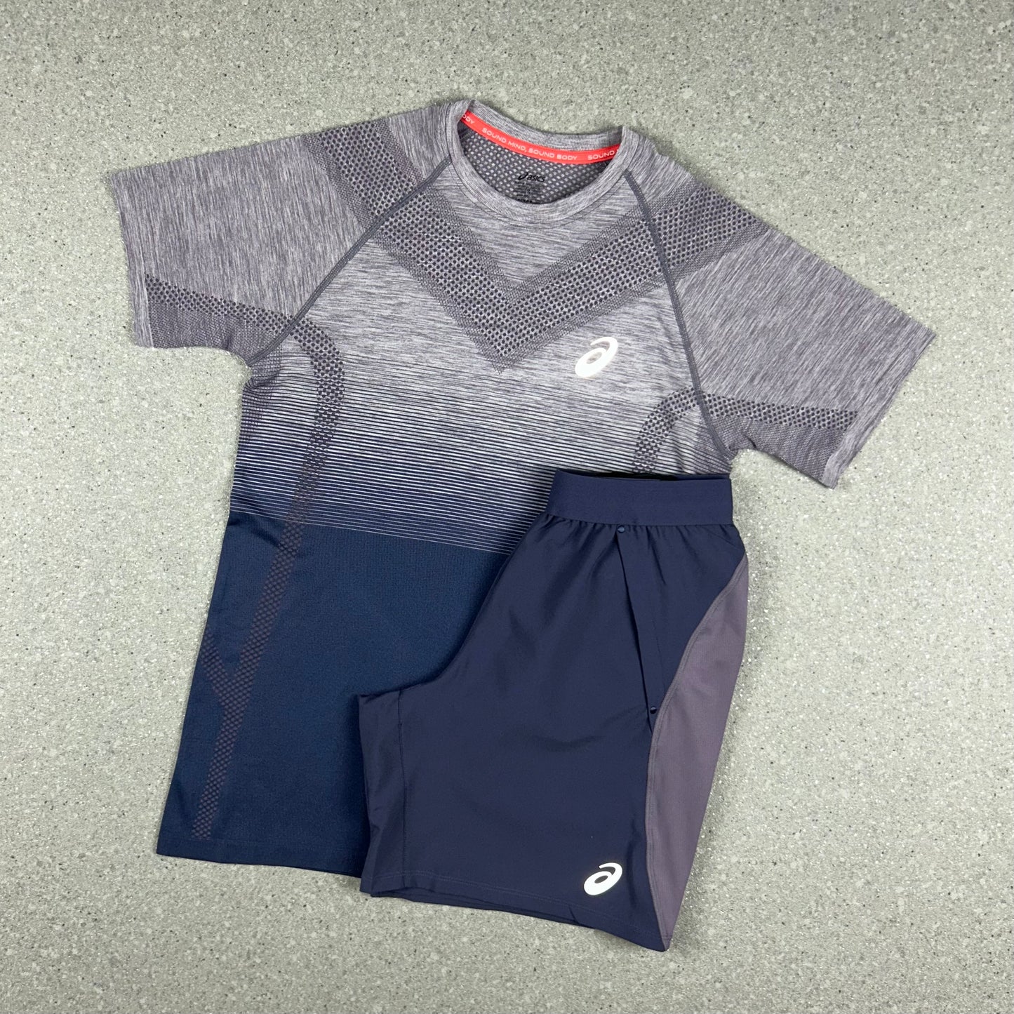 ASICS SEAMLESS T-SHIRT & 7”SHORTS SET LAVENDAR