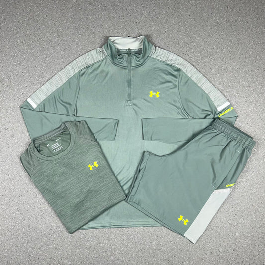 UNDER ARMOUR TECH TRI SET SILICA GREEN
