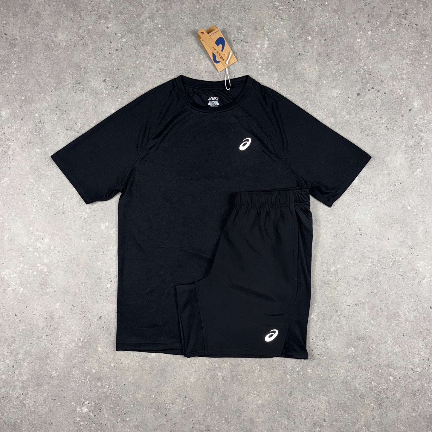 ASICS CORE T-SHIRT SHORTS SET BLACK