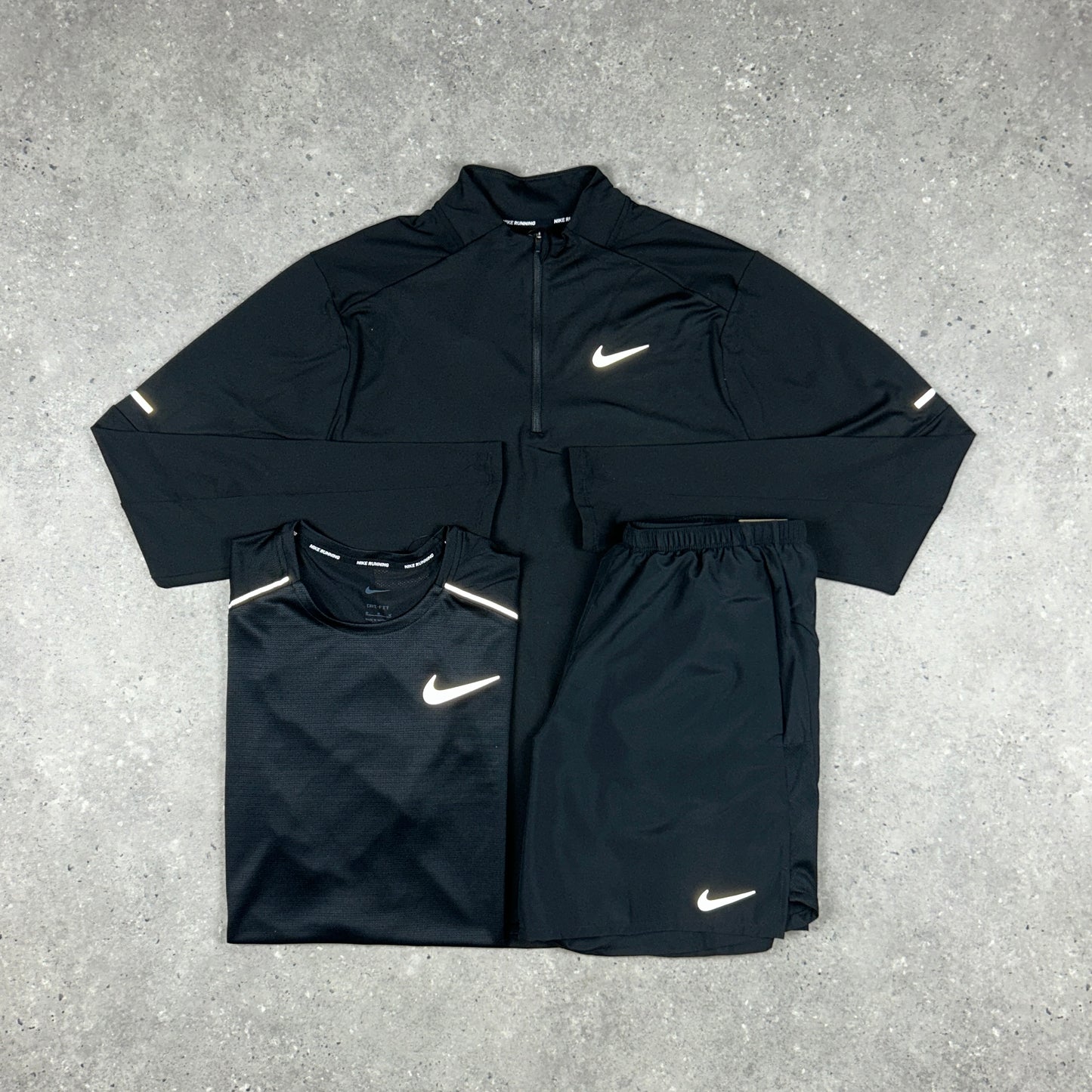NIKE ELEMENT 1/4 ZIP BUNDLE BLACK