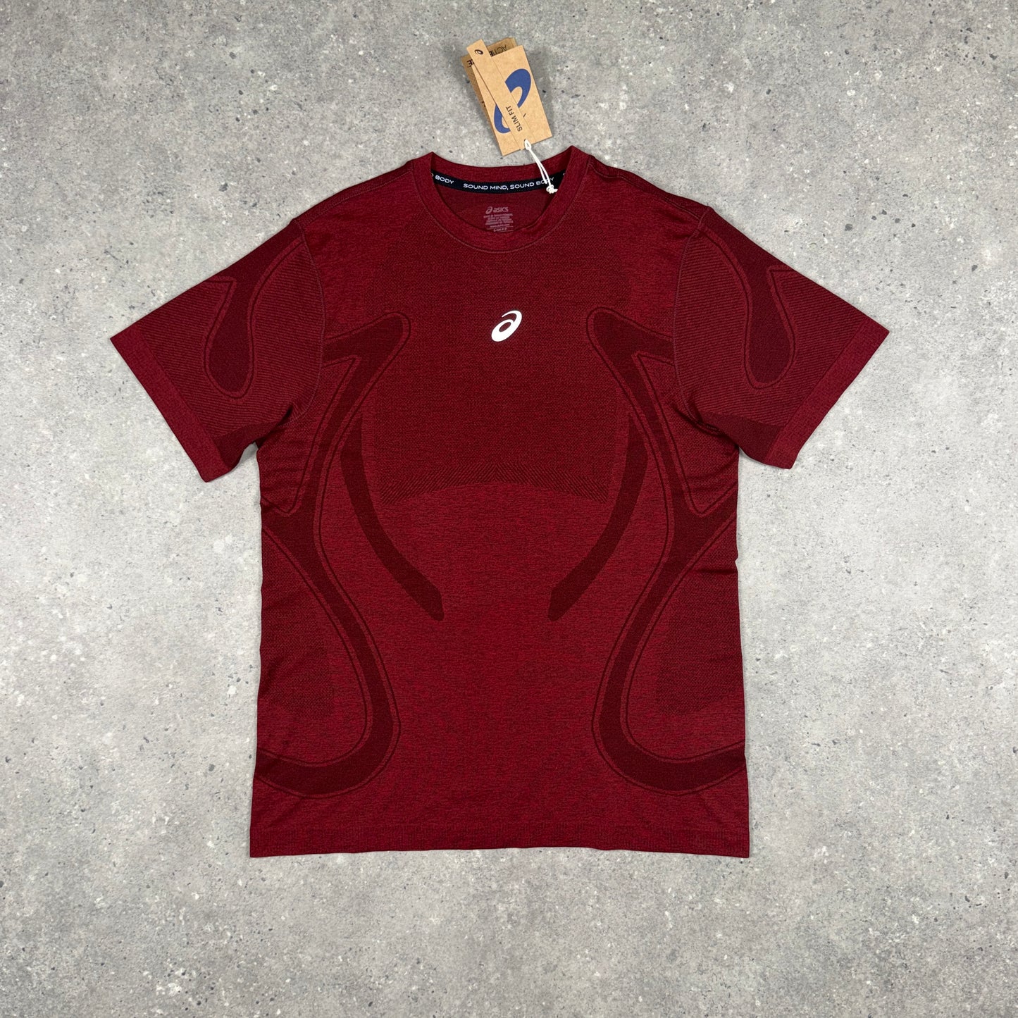 ASICS SEAMLESS T-SHIRT BURGUNDY