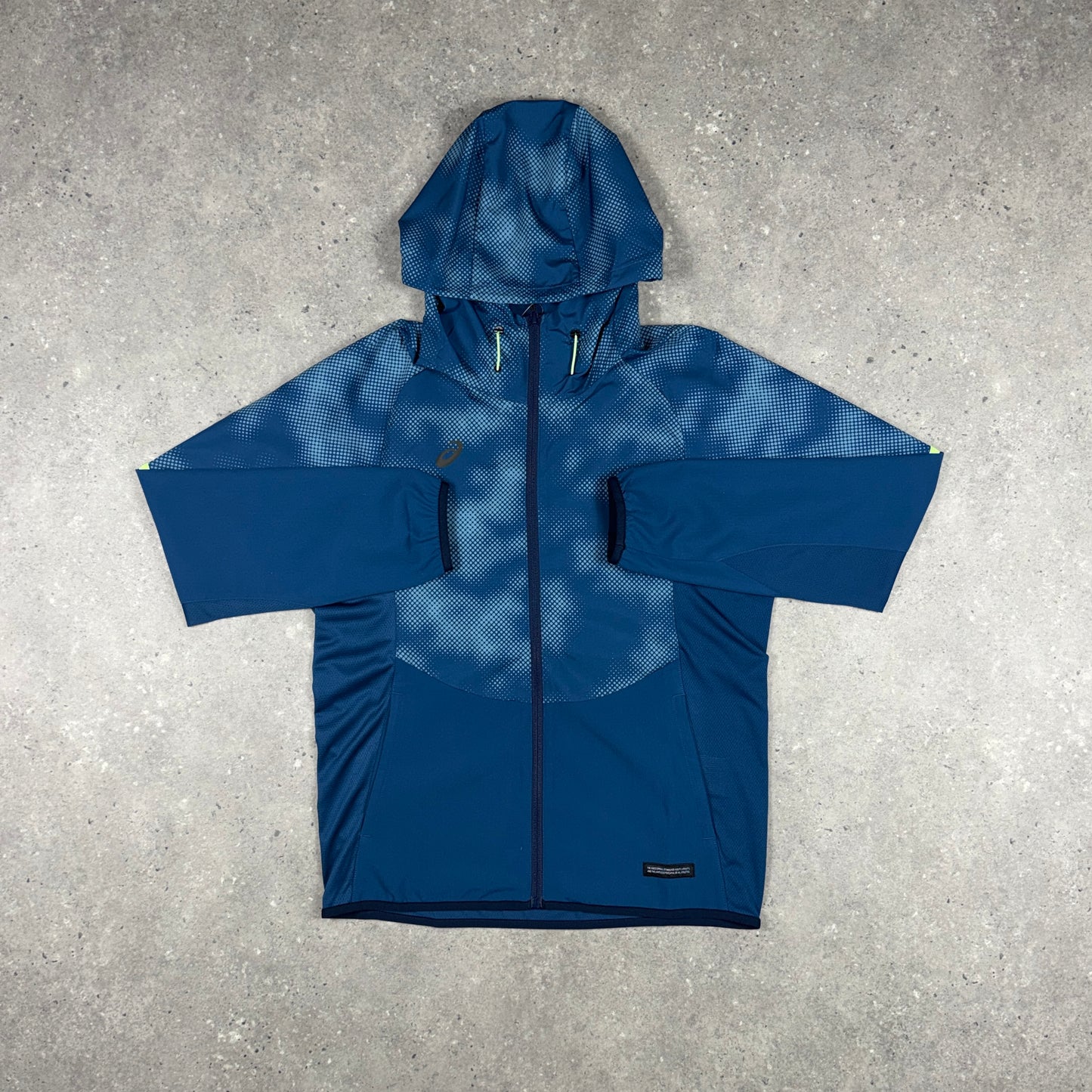ASICS WATERPROOF CAMO WINDRUNNER BLUE