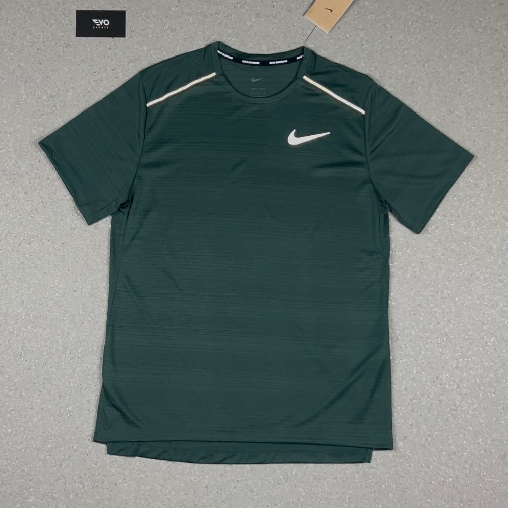 NIKE MILER T-SHIRT VINTAGE GREEN & BLACK CHALLENGER SHORTS SET