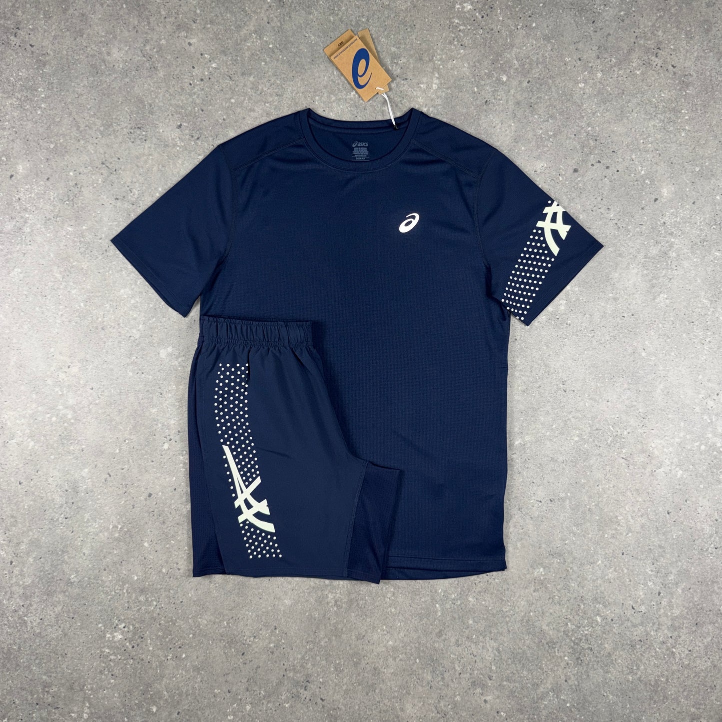ASICS ICON T-SHIRT SHORT SET MIDNIGHT NAVY