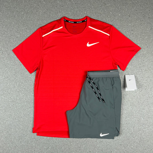 NIKE MILER SET CRIMSON/GREY