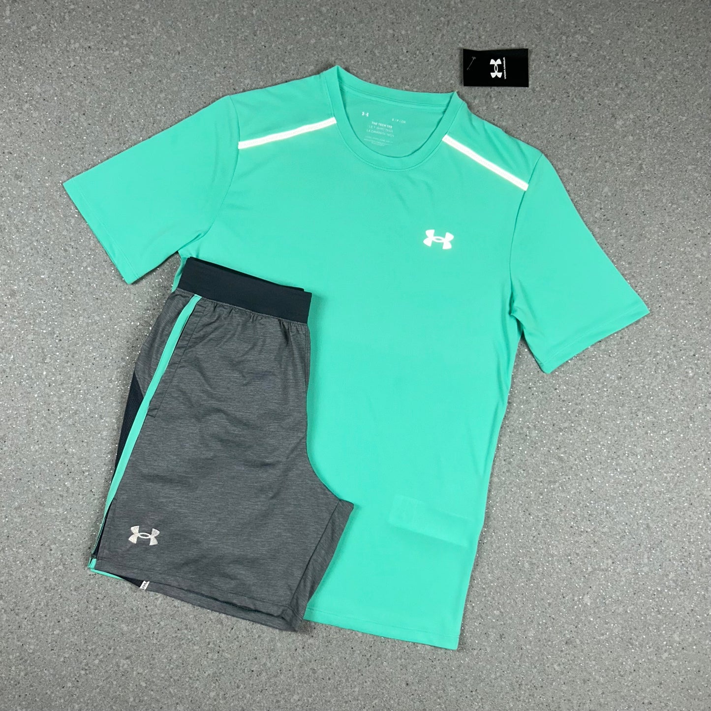 UNDER ARMOUR TECH SET MINT/GREY
