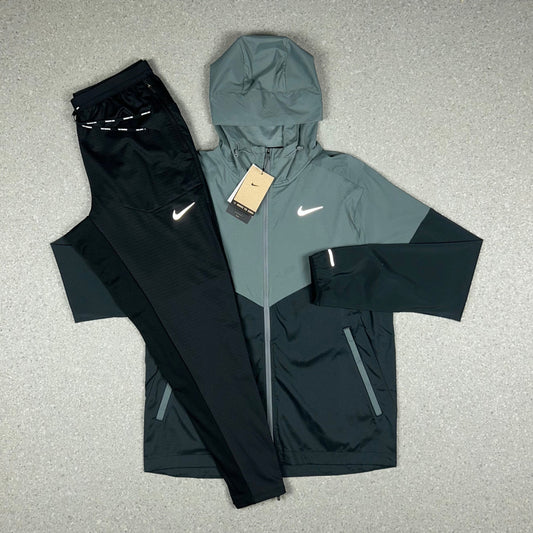 NIKE UV WINDRUNNER BLACK/GREY & NIKE PHENOM ELITE BOTTOMS BLACK SET