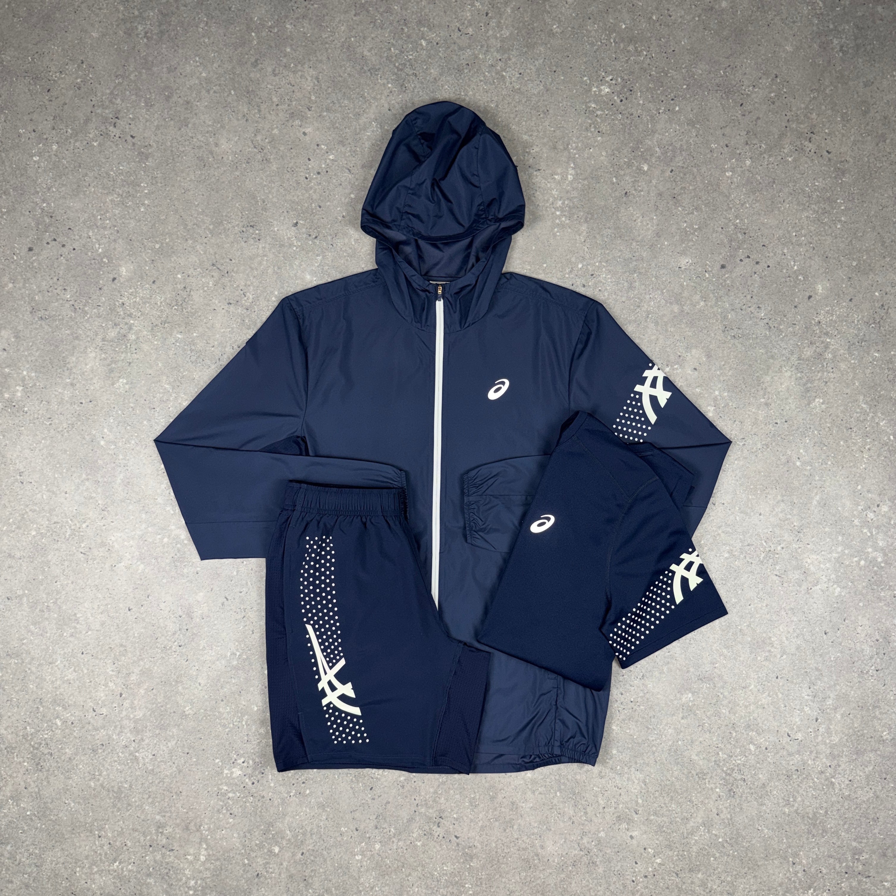 ASICS ICON JACKET SHORTS TRI-SET MIDNIGHT NAVY – Evosportsuk