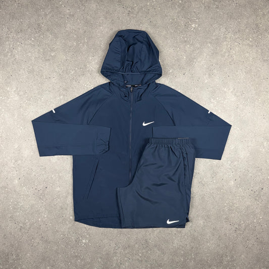 NIKE REPEL WINDRUNNER JACKET SHORTS SET THUNDER BLUE