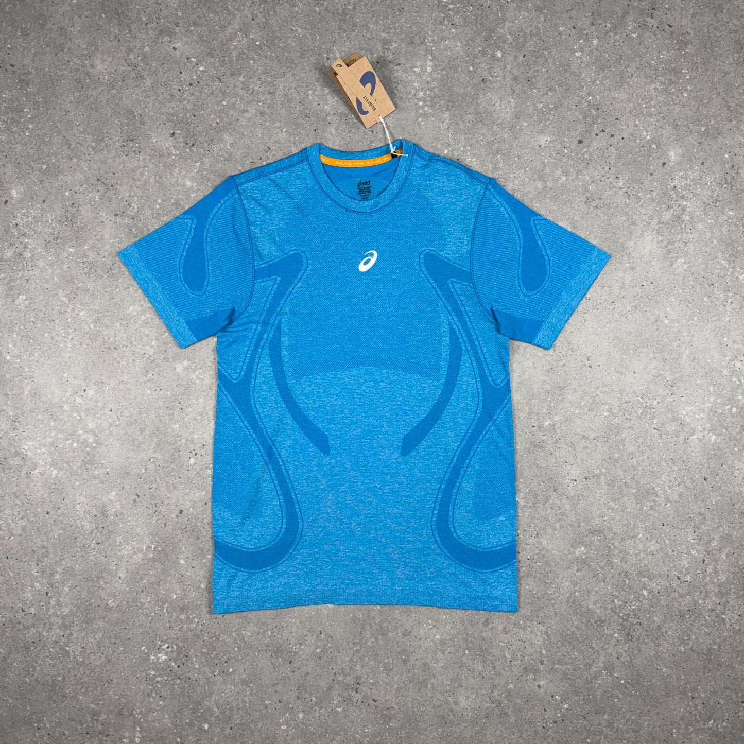 ASICS SEAMLESS T-SHIRT AGEAN BLUE