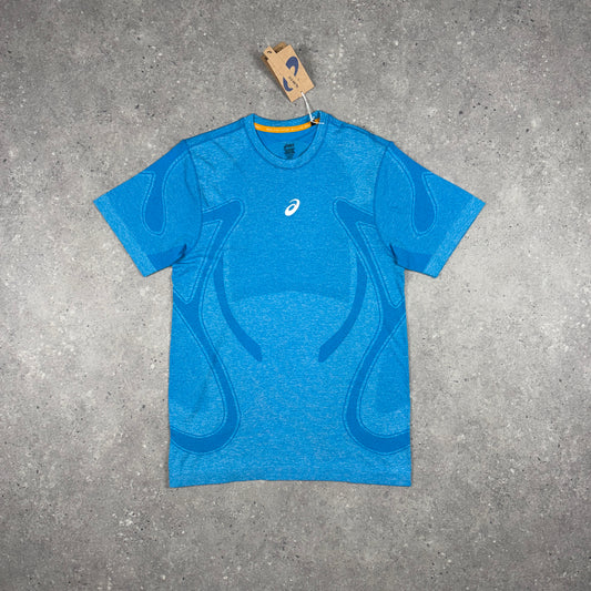 ASICS SEAMLESS T-SHIRT AGEAN BLUE