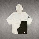 ASICS ICON JACKET SHORTS SET CREAM/BROWN STONE