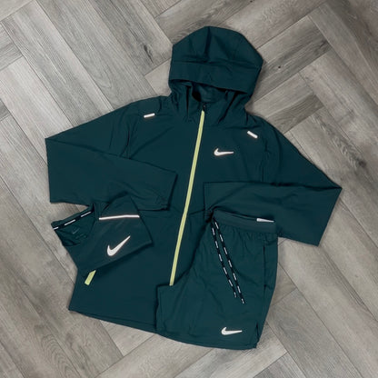 NIKE UV WINDRUNNER JACKET DEEP JUNGLE & FLEX STRIDE SHORTS SET