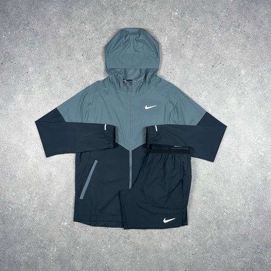 NIKE UV WINDRUNNER JACKET SHORTS SET SMOKE GREY