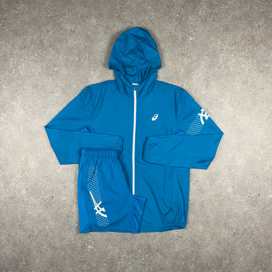 ASICS ICON JACKET SHORTS SET BLUE