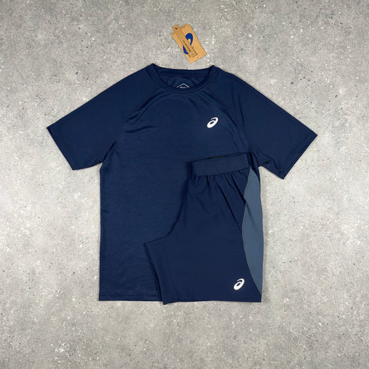 ASICS CORE T-SHIRT SHORTS SET MIDNIGHT NAVY