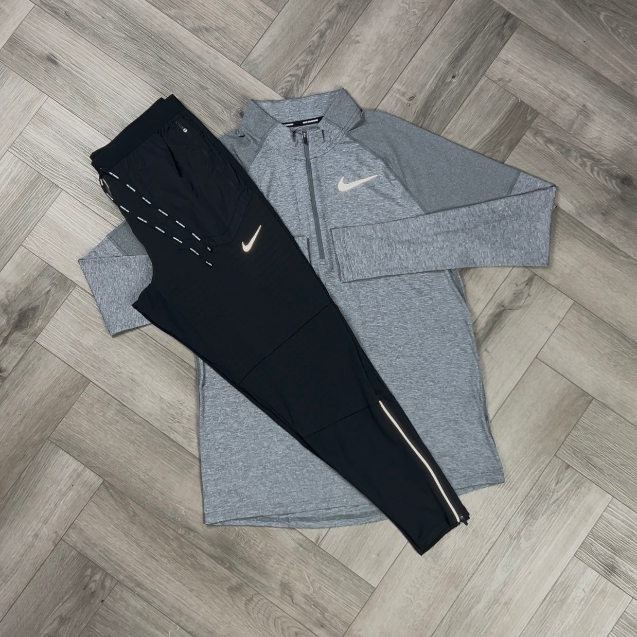 NIKE ELEMENT 1/4 ZIP GREY