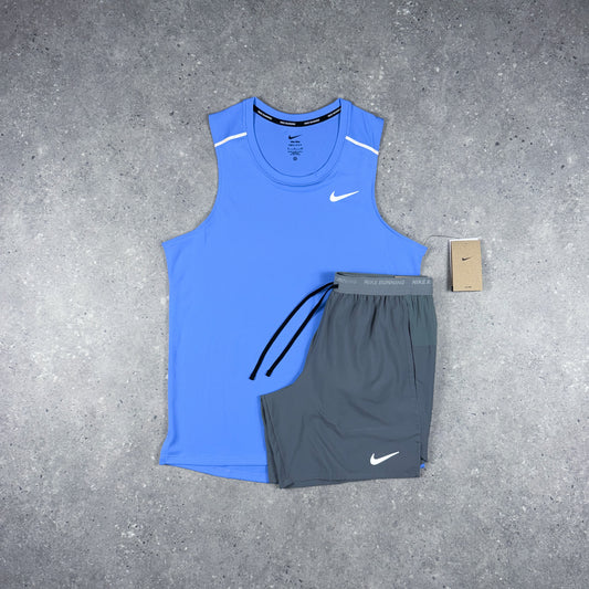 NIKE MILER VEST SHORTS SET UNIVERSITY BLUE/GREY
