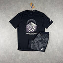 ASICS FUJITRAIL T-SHIRT SHORTS SET BLACK