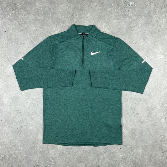 NIKE ELEMENT 1/4 ZIP VINTAGE GREEN