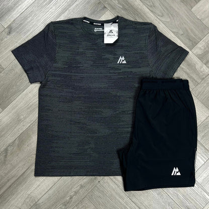 MONTIREX GLITCH SEAMLESS T-SHIRT BLACK/PLATINUM GREY