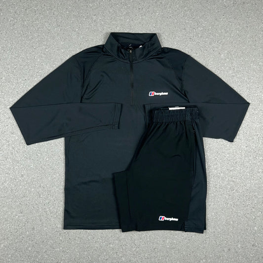 BERGHAUS TECH 1/4 ZIP SET BLACK