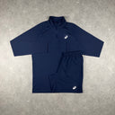 ASICS PACER 1/4 ZIP SHORTS SET MIDNIGHT NAVY