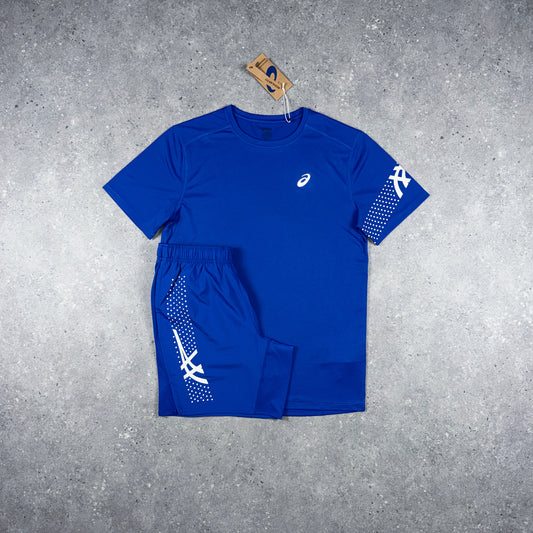 ASICS ICON T-SHIRT SHORTS SET COBALT BLUE