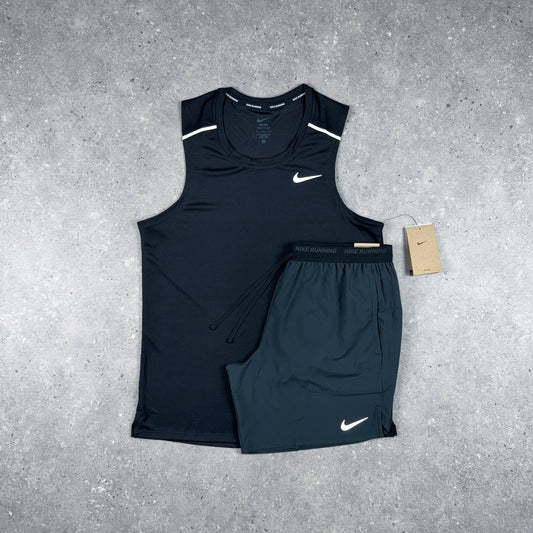 NIKE MILER VEST SHORTS SET BLACK
