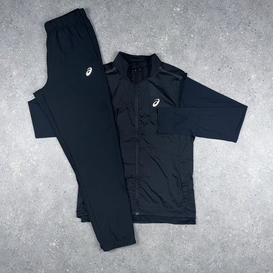 ASICS CORE 1/4 ZIP PANTS BUNDLE BLACK