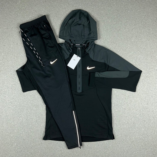 NIKE THERMAL ZIP BLACK & NIKE PHENOM BOTTOMS SET
