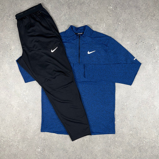 NIKE ELEMENT 1/4 ZIP BLACK & BLACK PHENOM PANTS SET