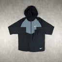 NIKE REPEL WINDRUNNER JACKET SHORTS SET BLACK / GREY