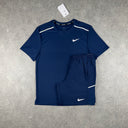 NIKE MILER T-SHIRT SHORTS SET MIDNIGHT NAVY