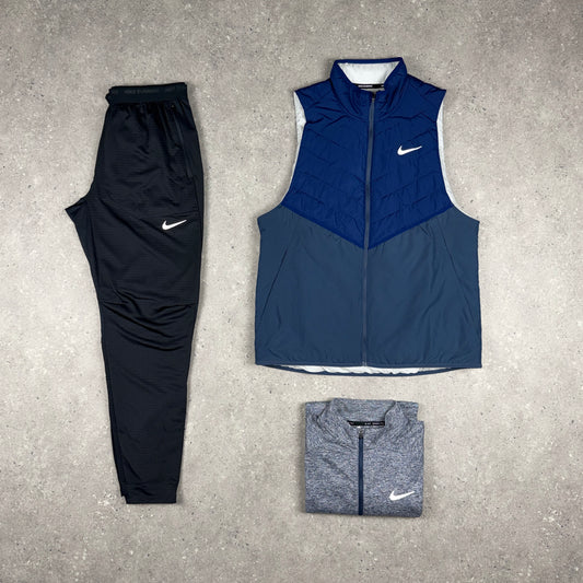 NIKE THERMA 1/4 ZIP BUNDLE THUNDER BLUE