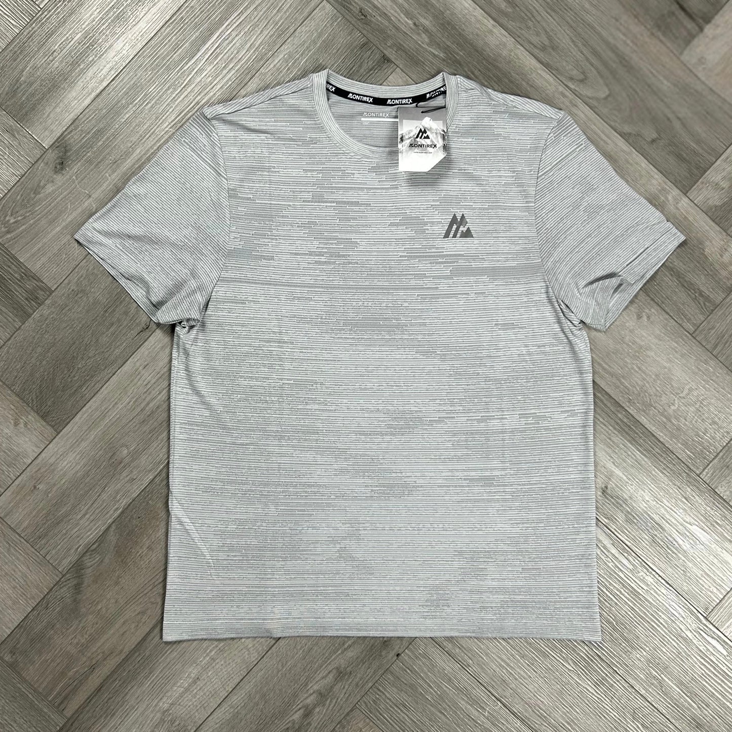 MONTIREX GLITCH SEAMLESS T-SHIRT WHITE/PLATINUM GREY