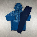 ASICS DISTORTED JACKET PANTS SET NAVY