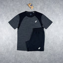 ASICS ROAD T-SHIRT SHORTS SET BLACK
