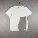ASICS CORE T-SHIRT SHORTS SET CREAM/BEIGE