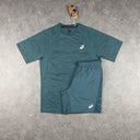 ASICS ROAD T-SHIRT SHORTS SET FOGGY TEAL