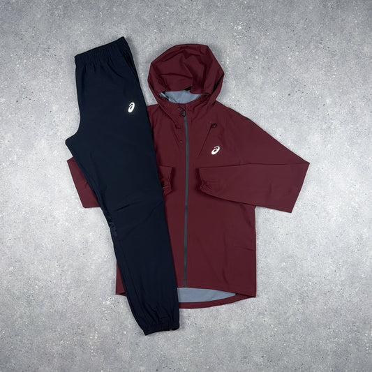 ASICS METARUN JACKET PANTS SET BURGUNDY
