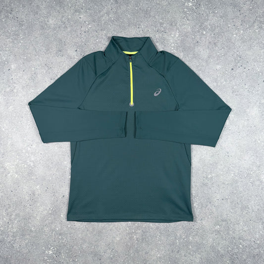 ASICS THERMA 1/4 ZIP FOREST GREEN