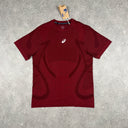 ASICS SEAMLESS T-SHIRT BURGUNDY