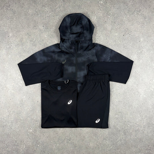 ASICS WATERPROOF CAMO WINDRUNNER BUNDLE BLACK