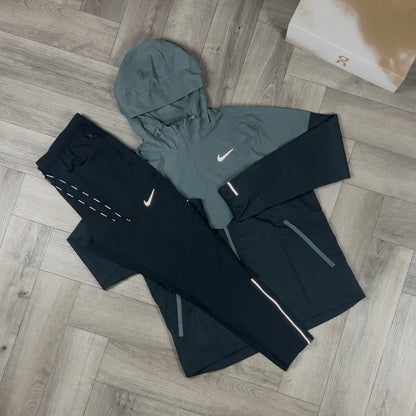 NIKE UV WINDRUNNER BLACK/GREY & NIKE PHENOM ELITE BOTTOMS BLACK SET