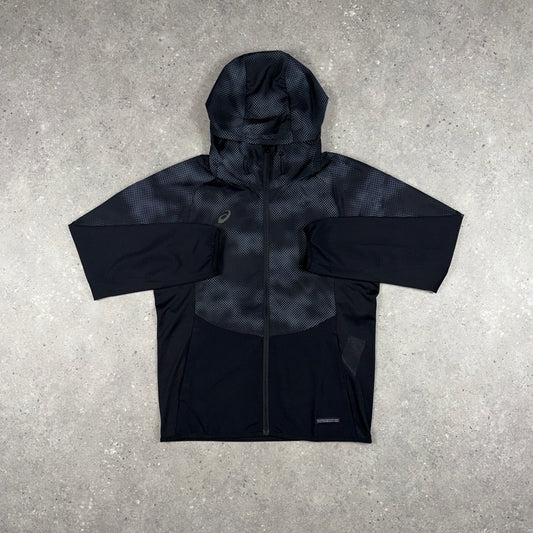 ASICS WATERPROOF CAMO WINDRUNNER BLACK