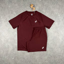 ASICS CORE T-SHIRT SHORTS SET MAROON