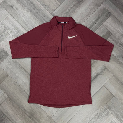 NIKE ELEMENT 1/4 ZIP RED