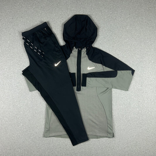 NIKE 1/4 ZIP SET JADE/BLACK